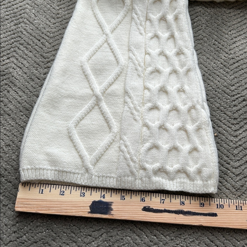 FreePeople Snowfall pants Size XS Cream Knit Flared Pants with Striped Waistband - Picture 14 of 14